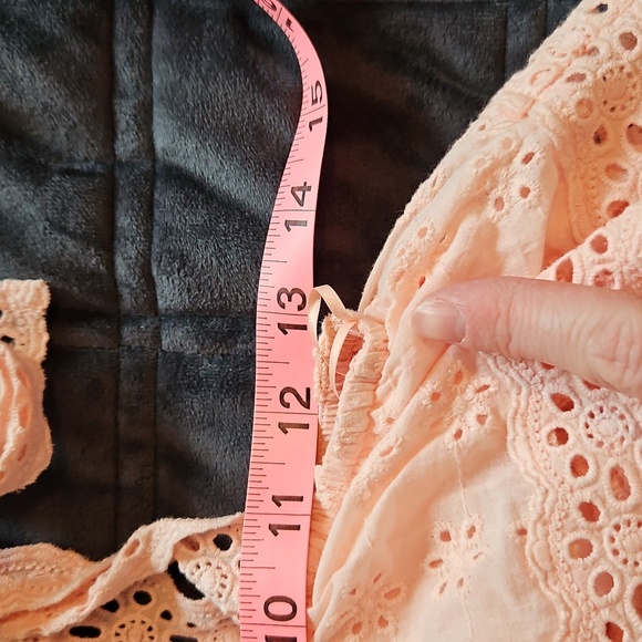 Petal & Pup Pink Eyelet Tanya Tank, Tiered Ruffle Cami, XS/S, Cropped, Babydoll - Picture 7 of 11